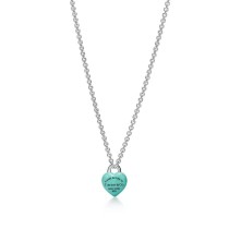 Return to Tiffany® Full Heart Pendant in Sterling Silver with Tiffany Blue