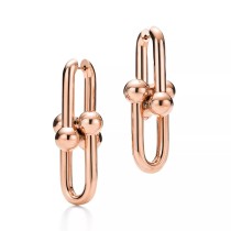 Tiffany City HardWear Link Earrings in Rose Gold