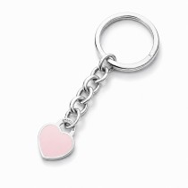 Return to Tiffany Pink Heart Tag Key Ring 