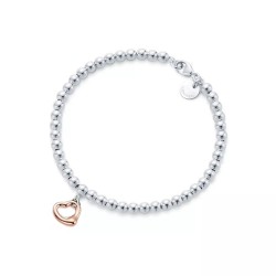 Elsa Peretti® Rosegold Open Heart Bead Bracelet
