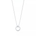 Tiffany T Diamond Pendant in White Gold with a Baguette Diamond