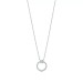 Tiffany T Diamond Pendant in White Gold with a Baguette Diamond