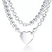 Return to Tiffany™ Heart Tag Wrap Necklace in Sterling Silver, 32" long.