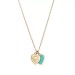 Return to Tiffany™ Mini Double Blue Heart Tag Pendant in Yellow Gold Front