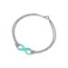 Tiffany & Co. Blue Infinity Bracelet Sterling Silver 7.25"