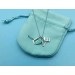 Tiffany "LOVE" Letters Blue Heart Pendant On 17" Chain