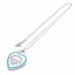 iffany & Co Return to Tiffany Blue Enamel Outline Heart Tag Pendant 