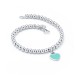 Return to Tiffany Blue Mini Heart Tag Bead Bracelet 7.5"
