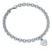 "Return to Tiffany" Heart Tag Necklace 16.5" long. 