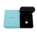 Tiffany & Co. White Gold Diamond Return To Tiffany Small Heart Tag Pendant Necklace