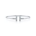  Tiffany T Diamond Wire Bracelet in White Gold 