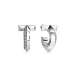 Tiffany T Hoop Earrings in White Gold with Diamonds Mini