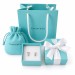 Tiffany T Hoop Earrings in White Gold with Diamonds Mini