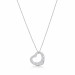 Elsa Peretti® Open Heart Pendant in White Gold with Pavé Diamonds