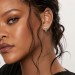 Tiffany T Hoop Earrings in White Gold with Diamonds Mini