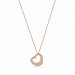 Elsa Peretti® Open Heart Pendant in Rose Gold with Pavé Diamonds