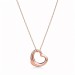Elsa Peretti® Open Heart Pendant in Rose Gold with Pavé Diamonds