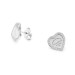 Return To Tiffany Diamond Heart Earrings in 18K White Gold 0.26 ctw