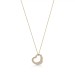 Elsa Peretti® Open Heart Pendant in Yellow Gold with Pavé Diamonds